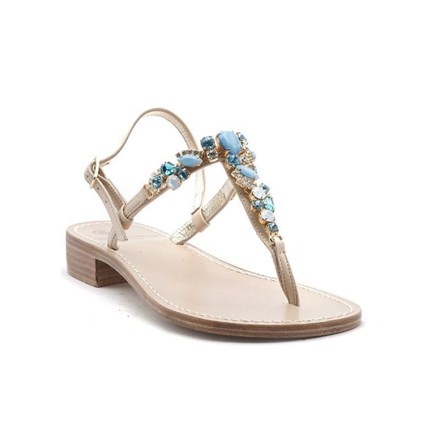 Collezione Donna Sandali Corcione | Sandali Smeraldo Gioiello Azzurro